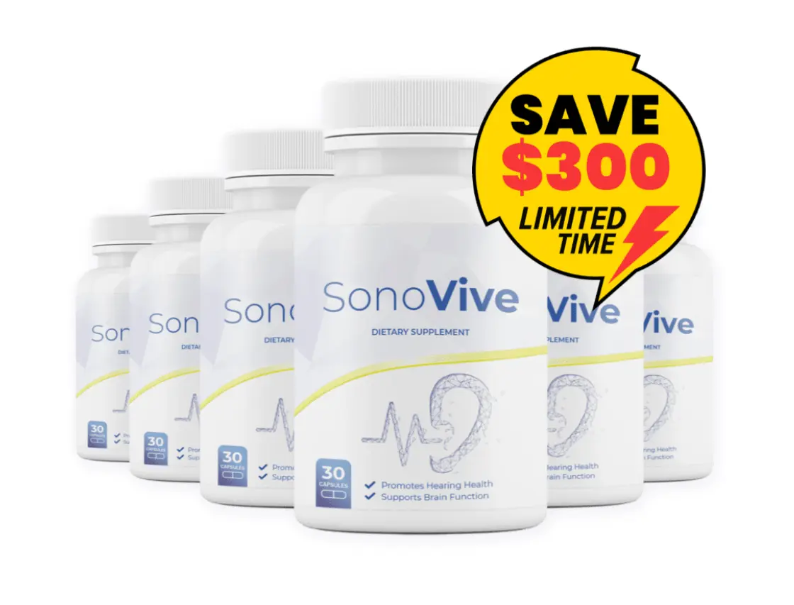 Official SonoVive Offer – 6 Bottles Pack, Save $300, Supports Hearing and Brain Function